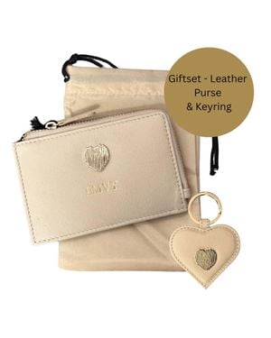 Love EMVY Signature Heart Genuine Leather Gift Set - Natural
