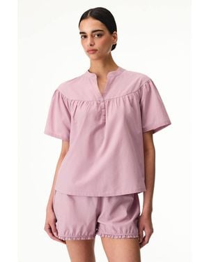 Penti Petal Short Sleeve Shorts Pyjama Set - Pink