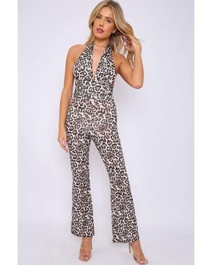 Stylewise Leopard Print Halter Neck - Multicolour