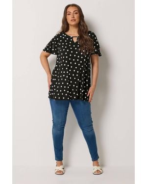 Yours Polka Dot Top - Blue
