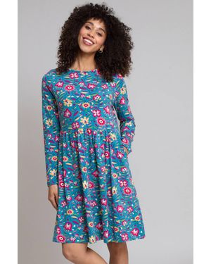 Kite Folksy Bloom Harbour Jersey Dress - Blue