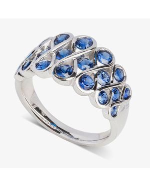 T.H.Baker 18Ct Eternal Sapphire Infinity Ring Lg196/Ra(Bs) - Blue
