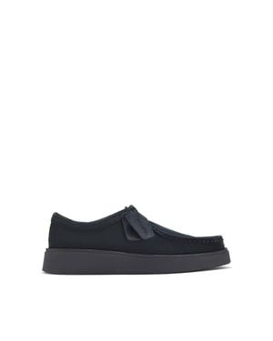 Clarks Torview Suede Lace-Up Shoe - Black