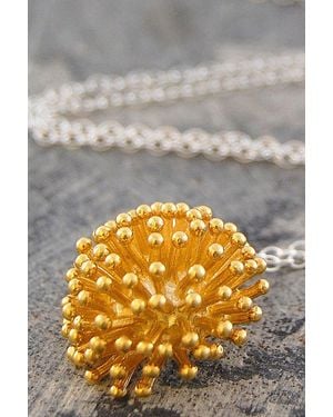 Otis Jaxon London Dandelion Sterling Floral Pendant - Grey