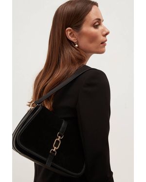 Hobbs Wren Leather Chain-Link Crossbody Bag - Black