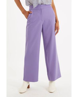 Louche Elina Wide Leg Trouser - Purple