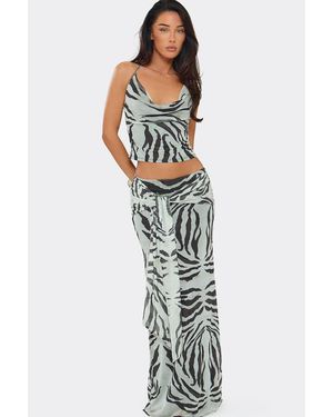 EGO Drape Maxi Skirt - Metallic