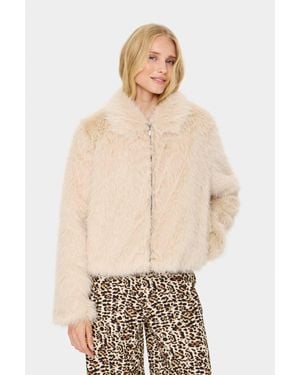 Saint Tropez Zaselinesz Long Sleeve Zip Jacket - Natural