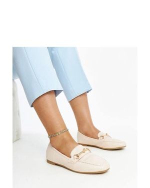 KDMD Light Suede Moccasins Square Toe Summer Slip On Rubber - Blue