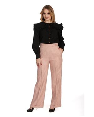 Banned Retro Ruby Check Trouser - Black