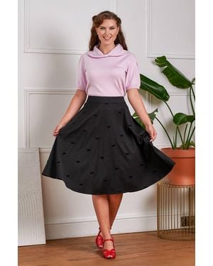 Banned Retro Annie Cherry Skirt - Black