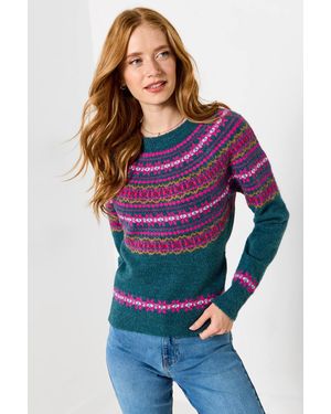 Joe Browns Winter Walks Fairisle Jumper - Purple