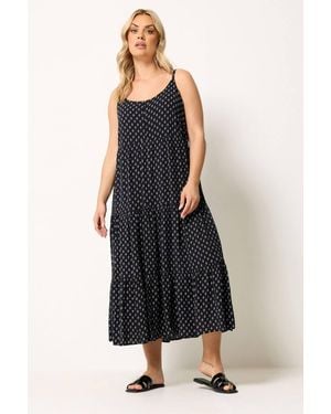 Yours Tiered Maxi Dress - Black