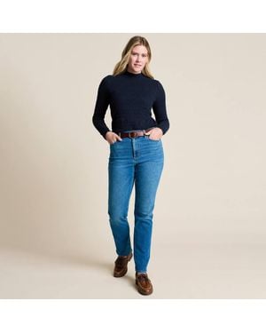 Lands' End Recover Straight Leg Jeans, High Waisted - Blue