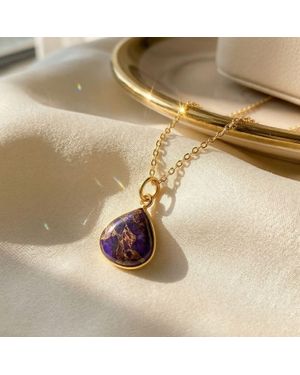 Harfi 18Ct Vermeil Plated Amethyst Necklace - Natural
