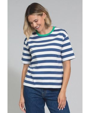 Kite Oxbridge Jersey T-Shirt Stripe - Blue