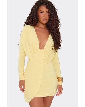 EGO Long Sleeve Mini Dress - Yellow