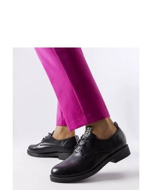 Love Lace Lace Up Faux Suede Trainers For Summer Style & Comfort - Pink