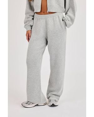 CERNUCCI Knitted Logo Wide Leg Jogger - Grey