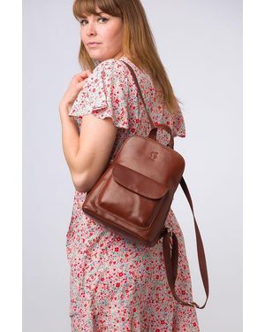 Conkca 'Kerrie' Leather Backpack - Red