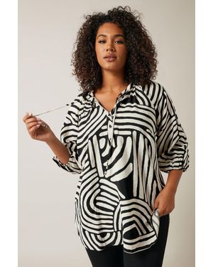 Evans Tie Neck Blouse - Black