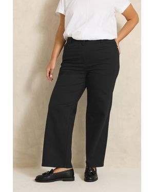 Evans Premium Wide Leg Jeans - Black