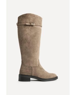 Linzi Studio High Leg Riding Boots - Grey
