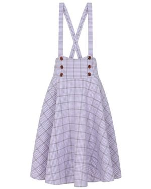 Banned Retro Moana Check Skirt - Purple