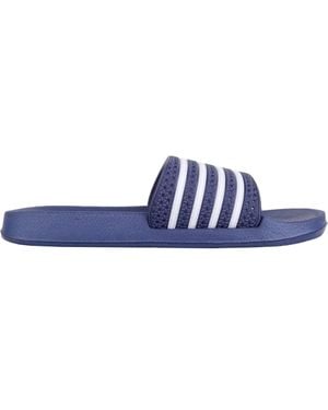 Absolute Footwear Practical Slip On Pool Shower Slider Mule Flip Flops Sandals - Blue