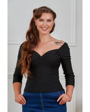 Banned Retro Dixie Plain Top - Black