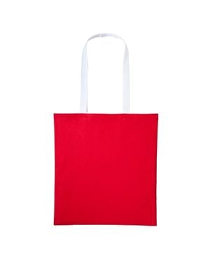 Nutshell Varsity Cotton Shopper Long Handle Tote - Red