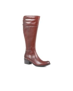 Jones Bootmaker Rachel Medium Calf Fit Leather Rider Boots - Natural
