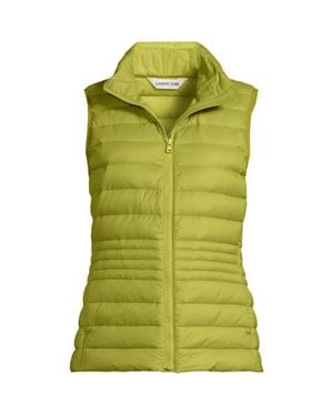 Lands' End Petite Wanderweight Down Ultralight Packable Gilet - Green