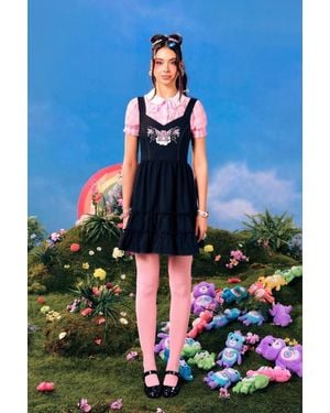 Hell Bunny Care Bears Collaboration Spring Summer Cheer Bear Mini Dress - Blue