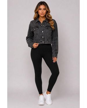 Stylewise Distressed Detail Cropped - Black