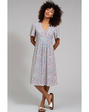 Kite Highcliffe Jersey Dress Born To Bloom - Grey