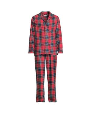 Lands' End Flannel Pyjama Set - Red