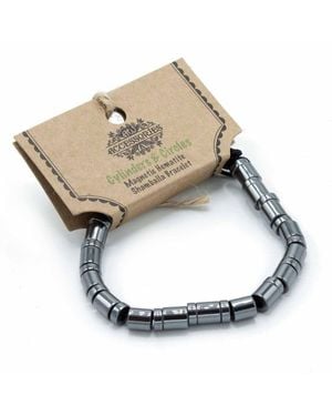 KDMD Magnetic Hematite Shamballa Bracelet - Metallic