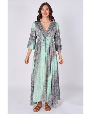 ELAINA FASHION Boho Paisley Maxi Dress - Multicolour