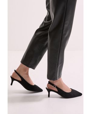 Dorothy Perkins Dova Slingback Kitten Heel Court Shoes - Black
