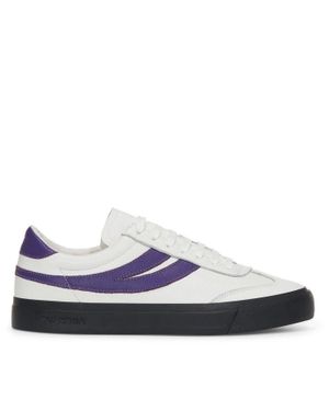 Superga 4834 Club S Swallow Contrast Detail Leather Trainers - Blue