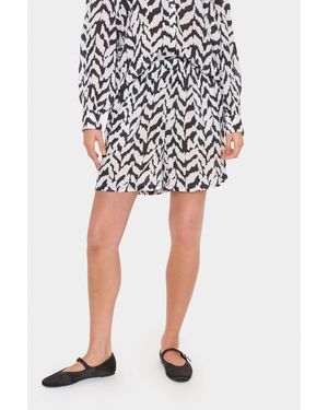 Saint Tropez Vegasz Elasticated Waist Printed Shorts - Black