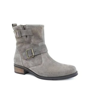 Jones Bootmaker Maribel Buckle-Detailed Leather Boots - Grey