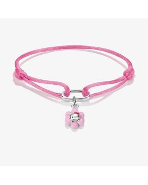 Thomas Sabo Hello Kitty Flower Charm & Textile Bracelet A2243-M07-9-L24V - Pink