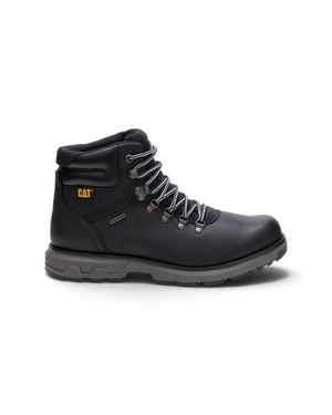 Infinity Leather Leather Waterproof Lace Up Boots - Black