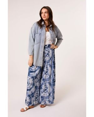 Blue Vanilla Elasticated Waist Trousers - Blue