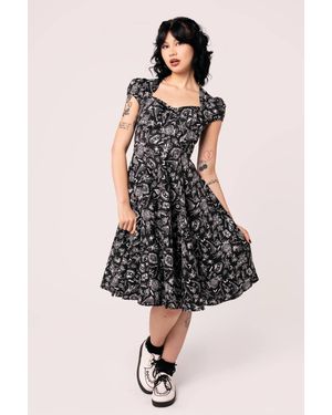 Hell Bunny Mischief Halloween Style Midi Dress - Black
