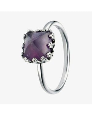 T.H.Baker Cubic Zirconia Ring R3426M-56 (O 1/2) - Purple