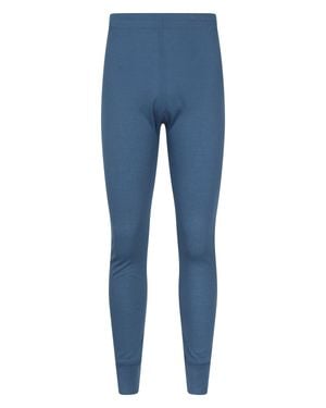 Mountain Warehouse Base Layer Bottom Leggings High Wicking Thermal Trousers - Blue