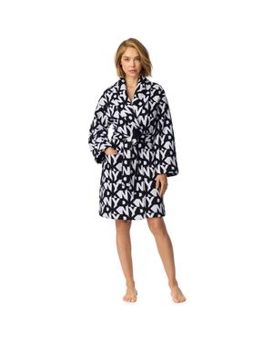 DKNY 96.5Cm Long Sleeve Shawl Collar Robe - Black
